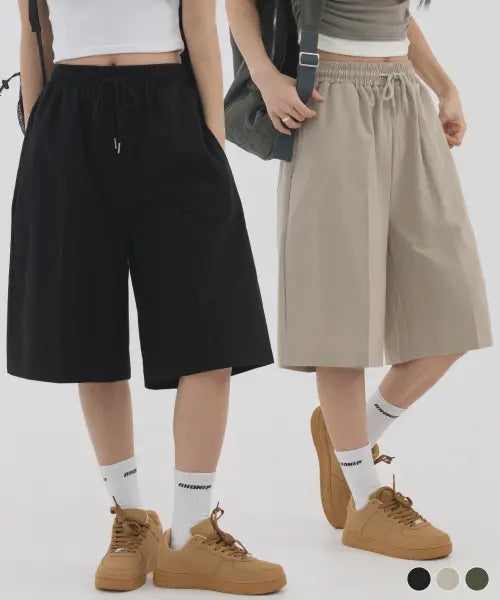 [PIANER] [2 PACK] Linen-Like Bermuda Pants (3colors) / [2 PACK] 린넨 라이크 버뮤다팬츠 (3color)