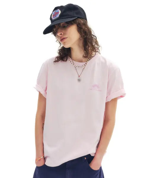 [HELLO SUNRISE] HS OG Logo Tee_Light Pink