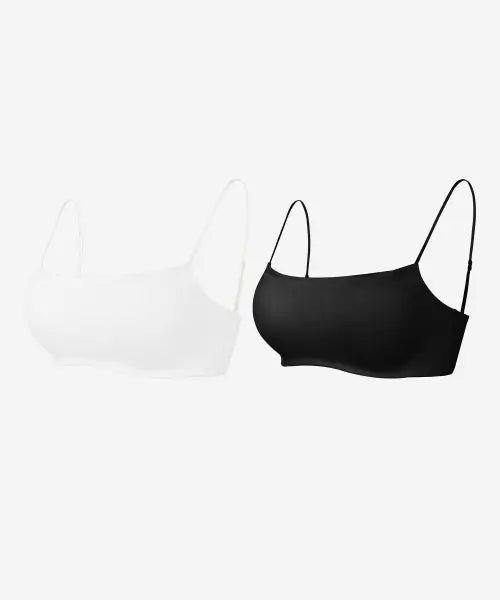[CRASSIANG] 2-Pack 1.5cm Light Cover Cooling Bralette Top / [2PACK]1.5cm 라이트커버 쿨링 브라탑