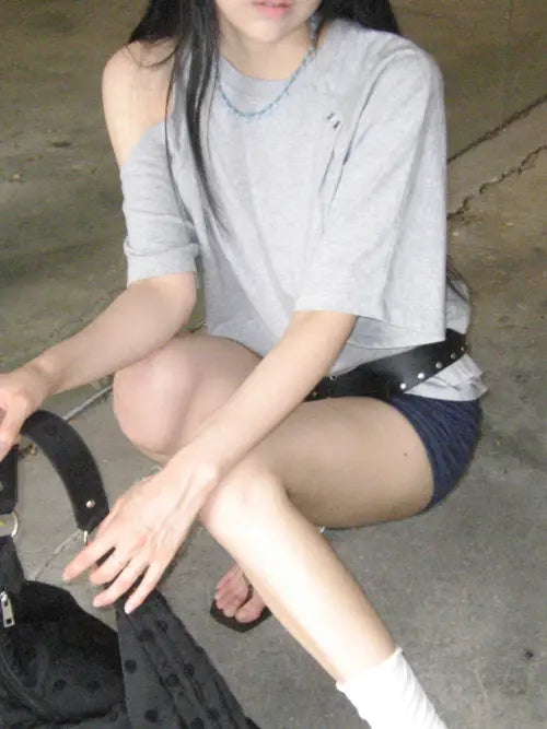 [RAIVE] Oversized Shoulder-Hole T-shirts VW6ME441_3color