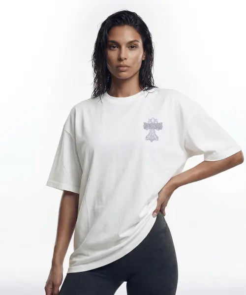 [HDEX] Cross Short Sleeve W White / 크로스 숏 슬리브 W (White)