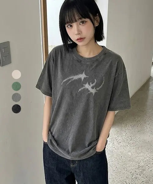 [STANDARDERROR] 87-STAN334 Spark Street Pigment Short-Sleeved T-Shirt (4color) / 87-STAN334 스파크 스트리트 피그먼트 반팔 티셔츠 (4color)