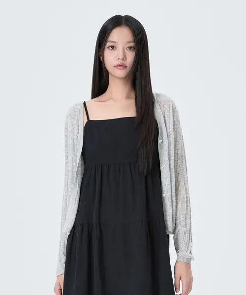 [MIXXO] Loose Fit V-Neck Summer Cardigan / 루즈핏 브이넥 썸머 가디건 RE CKG70AS_MIWCKG90QS