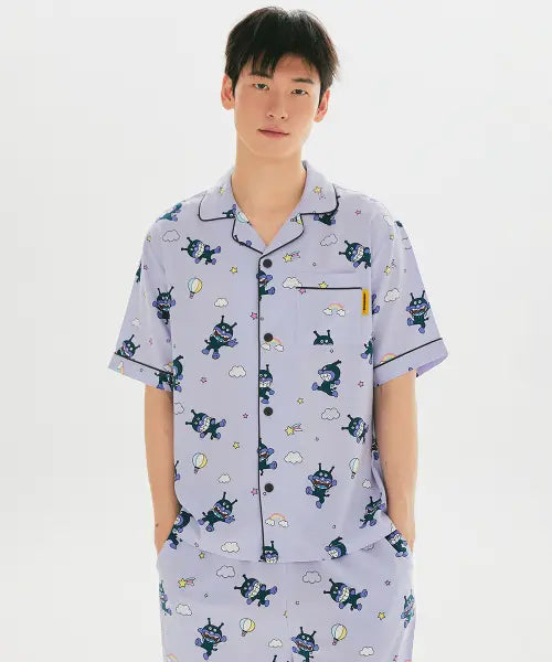 [SPAO] Anpanman Short Sleeve Pajamas (Purple) / [호빵맨] 반팔 파자마(Purple)_SPPPG37U07