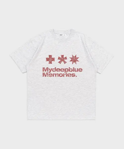[MY DEEP BLUE MEMORIES] 90s MM SYMBOL LOGO T-SHIRTS(LIGHT GREY)