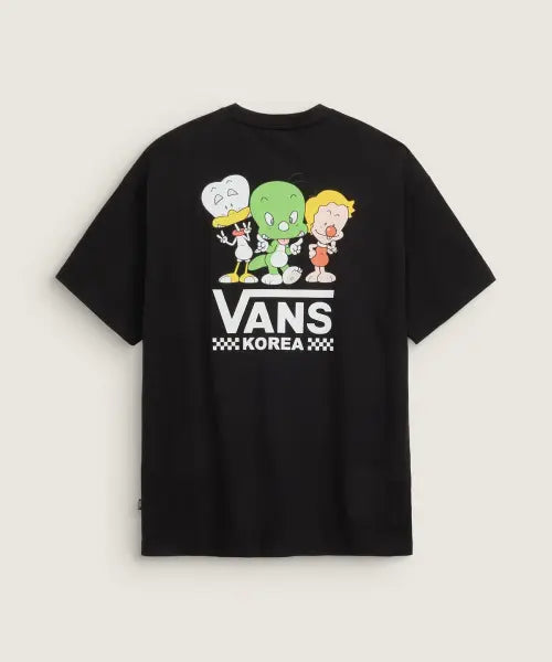 [VANS] DOOLY KOREA CREW SS TEE - BLACK / 둘리 코리아 크루 반소매 티셔츠 - 블랙 / VN0012PVBLK1
