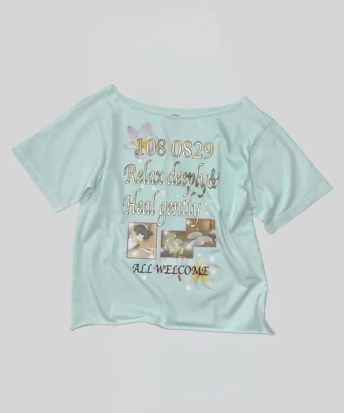 [SCULPTOR] Healing Off-Shoulder Tee Baby Blue