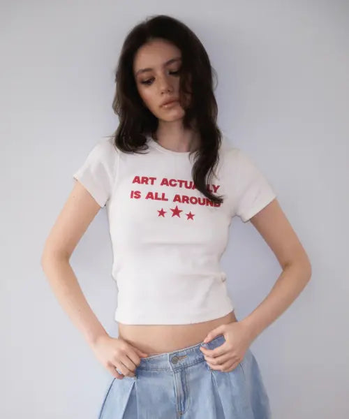 [ROSEFRANTZ] Star Lettering T-shirt [White]