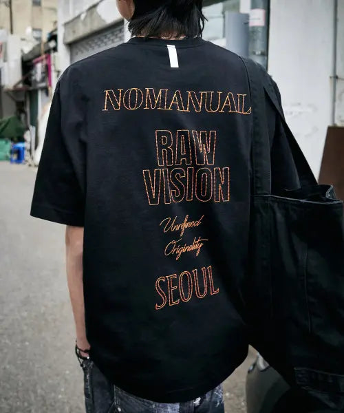 [NOMANUAL] N.I T-SHIRT - BLACK