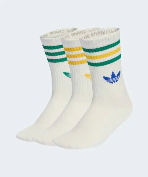 [ADIDAS] 3S CREW S 3P        OWHITE/OWHITE/OWHITE / 3-스트라이프 크루 삭스 3켤레 - 화이트 / KD8250