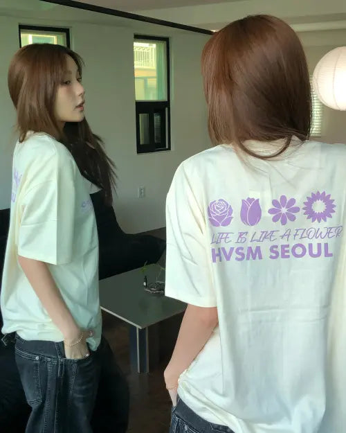 [HAVISM] NAME CARD S/S TEE(CREAM)