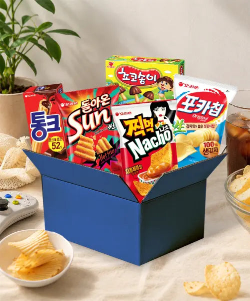[ORION] Snack & Choco Best Pack (4x Potato Chips, 4x Nacho Dip, 4x Sun Chips, 4x Choco Songi, 4x Tongke) / 스낵\u0026초코 베스트팩 (포카칩 오리 4개 + 찍먹나쵸 4개 +썬칩 4개 + 초코송이 4개 + 통크 4개)