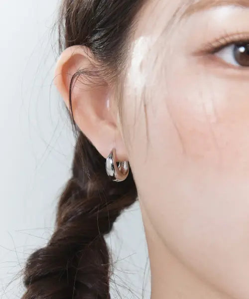 [goldndear] 14KGF Bold Water Drop One-Touch Earrings / 14KGF 볼드 물방울 원터치귀걸이