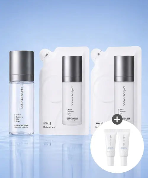 [JUNGSAEMMOOL] Essential Water Micro Fitting Mist Refill Duo Set (Empty Bottle 1 + Refill 55ml x 2) + Water Cream 5ml x 2 Gift / 에센셜 물 마이크로 피팅 미스트 55ml 리필 듀오 기획세트 (공병 1개 + 리필 55ml x 2개)(물결크림 5ml 2개 증정)