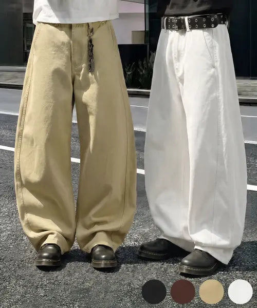 [SIGNATURE] Curved Side Panel Cotton Pants [4 Colors] / 커브드 사이드 패널 코튼 팬츠[4COLORS]
