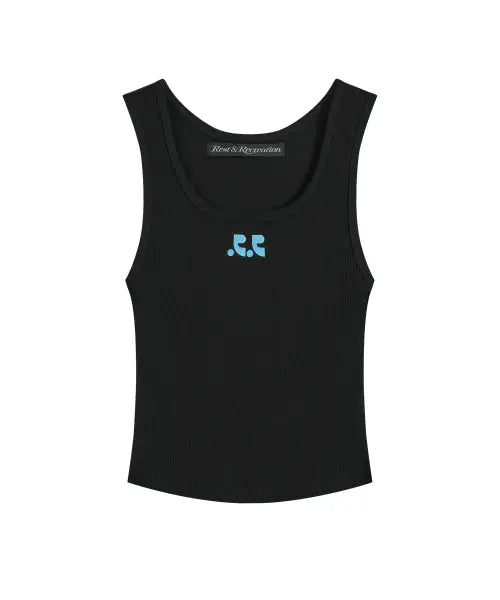 [REST\u0026RECREATION] SHORT TANK TOP - BLACK
