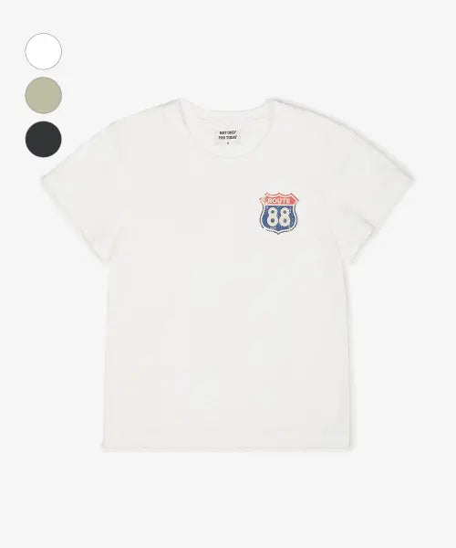 [NOT ONLY FOR TODAY] Women's Route 88 Short-Sleeve T-Shirt (3 Colors) / 우먼즈 루트 88 반소매 티셔츠 (3Color)