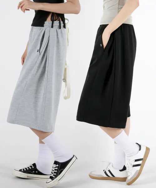 [UMM] Women side pintuck bermuda half pants 3colors / 여자 사이드핀턱 절개 버뮤다반바지 3COLOR