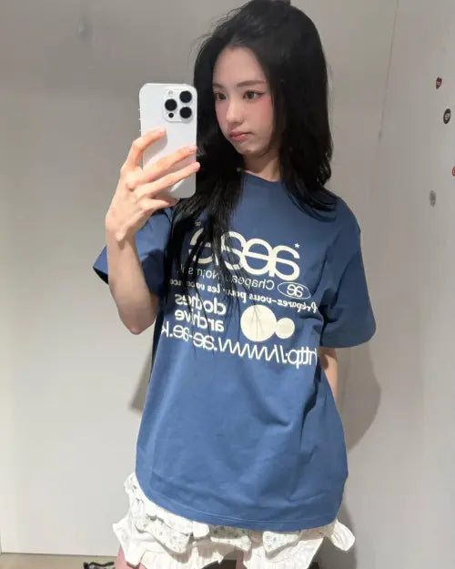 [AEAE] WEB LOGO T-SHIRTS [INDIGO]