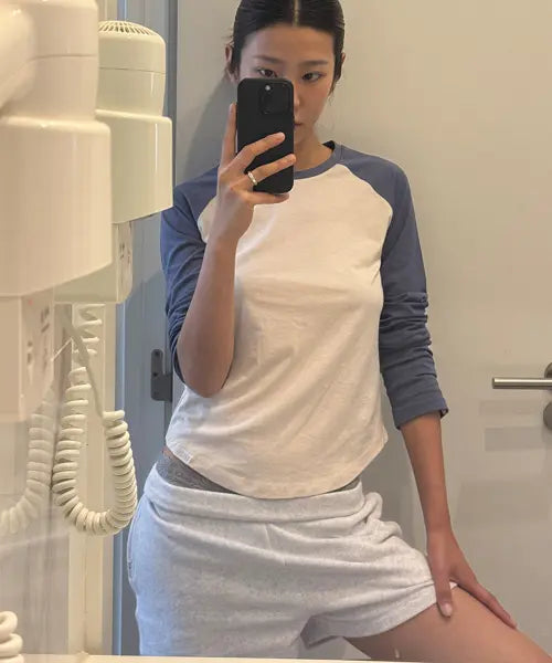 [108POUND] Dusty Raglan Tee_Beige