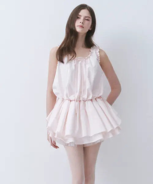 [THETIS] CLOUD FRILL RIBBON DRESS_TT6S605LP