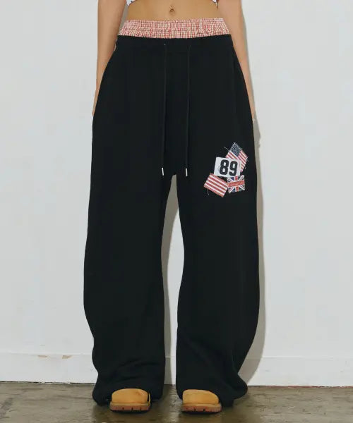 [MIDNIGHT MOVE] RD Check Pants (Black)