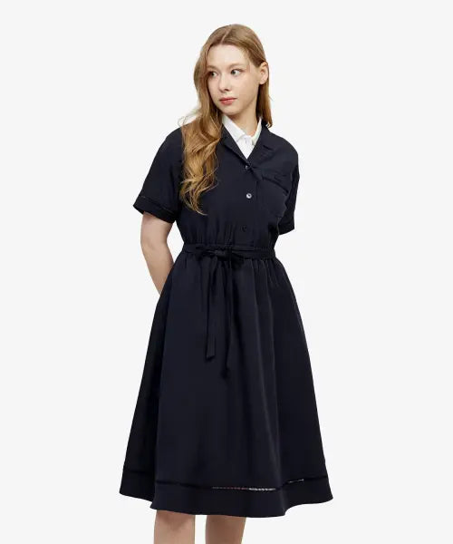 [LACOSTE] Women's Openwork Detail Shirt Dress EF236E-56G / 여성 오픈워크 디테일 셔츠드레스 EF236E-56G 166