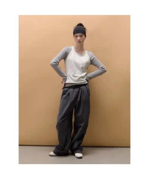 [8SECONDS] Wide Fit Dyeing Sweatpants Ash / 와이드핏 다잉 스웨트팬츠  애쉬