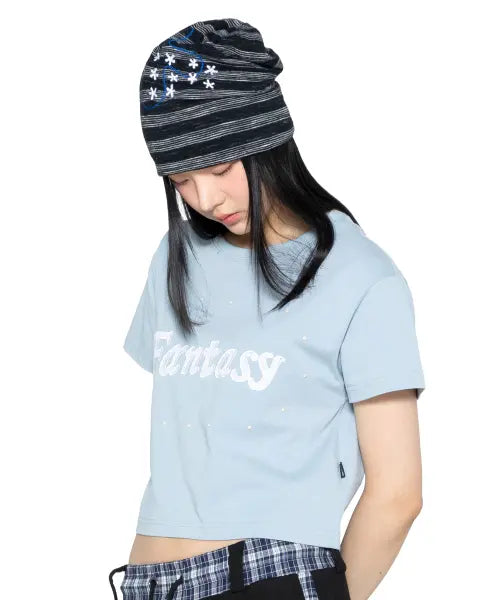 [GLACK] GZT005 Fantasy Studded T-Shirt (Sky Blue) / GZT005 판타지 스터드 티셔츠 (SKY BLUE)