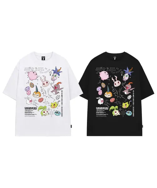 [ODDSTUDIO] Digimon Adventure In-Training II Stage Digimon Overfit T-shirt Color Ver. / [디지몬 어드벤처] In-Training Ⅱ Stage Digimon Overfit T-shirt_Color ver. - 2COLOR