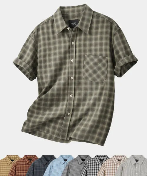 [DIMITRI BLACK] ©EVERYONE’S SEMI CROP CHECK SHIRT_HALF 9 COLOR / [10주년기획] © 모두의 세미 크롭 체크 셔츠_하프 9 COLOR