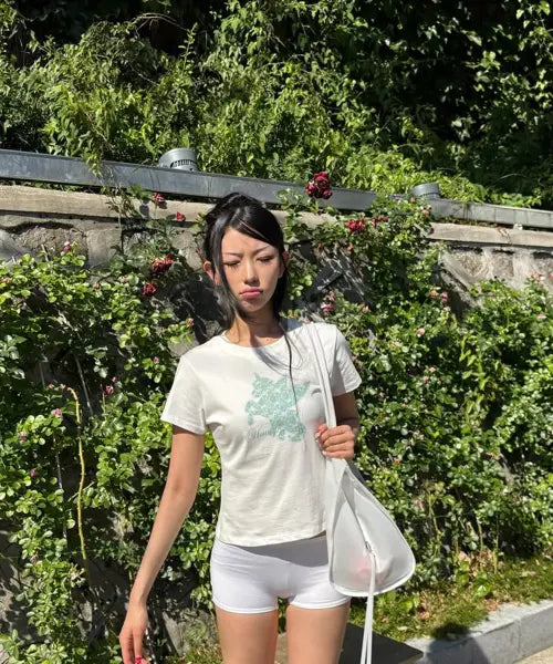 [UUUUP] Pony Printing T-Shirt - Ivory / 포니 프린팅 티 - 아이보리