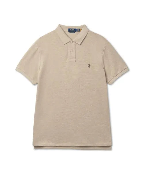 [POLO RALPH LAUREN] SSKCCMSLM1-SHORT SLEEVE-KNIT 20/1 MESH-GREY / 커스텀 슬림핏 메시 폴로 셔츠-그레이