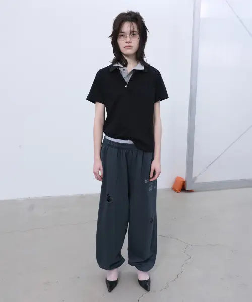 [LCDC™] PRINTED SWEATPANTS (GREY)
