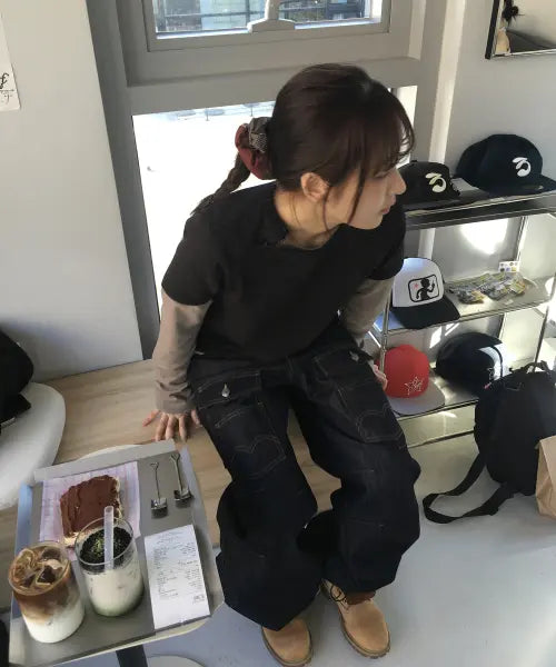 [TANSANMAGNESIUM] Songi Songi X Tansan Front Big Pocket Denim Pants / 송이송이X탄산 프론트 빅포켓 데님팬츠