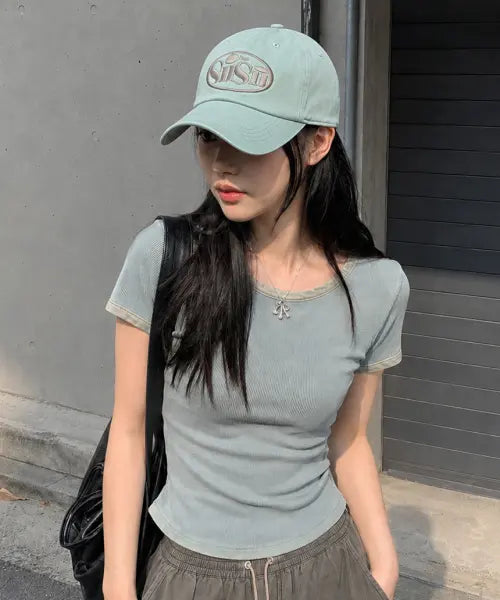 [PAGESIISII] Oval Logo Ball Cap Mint / 오발 로고 볼캡 민트
