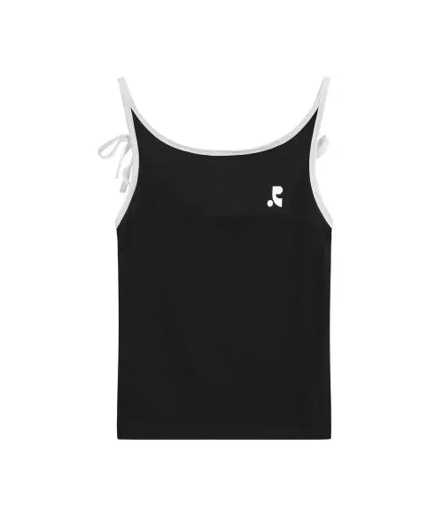 [REST\u0026RECREATION] BACK TIE SLEEVELESS - BLACK