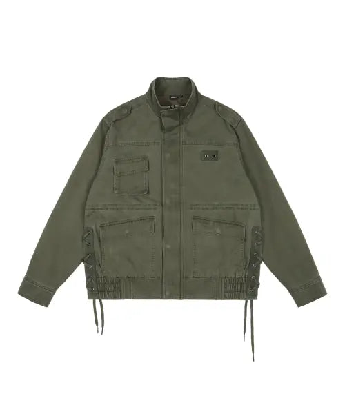 [AAKAM] Nova Drawstring Field Jacket (Khaki)