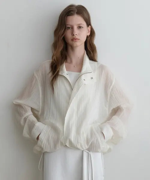 [LENAV] Les Rainy Summer Wind Half Jacket (Ivory)