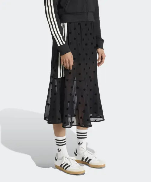 [ADIDAS] SKIRT               BLACK / 쉬어 폴카 도트 스커트 - 블랙 / KV1177