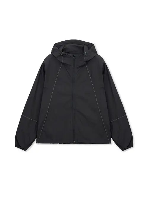 [MATIN KIM] BACK LOGO HOODY WIND BREAKER IN BLACK