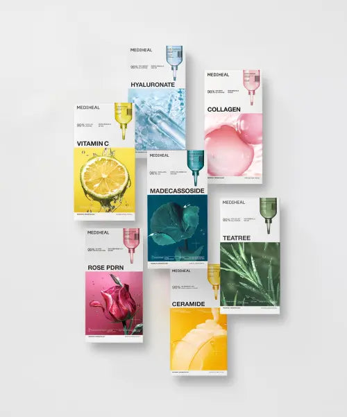 [MEDIHEAL] Essential Mask Pack 30 Sheets (Choose 3/Mix & Match) / [총 30매] 에센셜 마스크 팩 7종 30매 (7종 택 3/교차 가능)