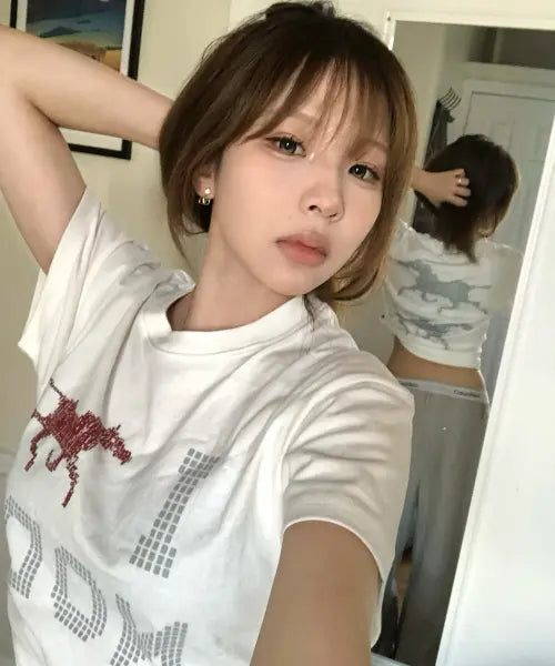 [NODI] System Error Horse crop Tee ivory