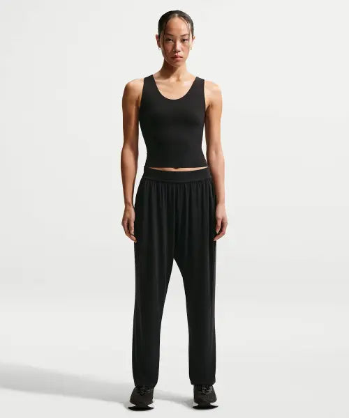[NIKE] W NK ZENVY FTHR PANT - BLACK/(COOL GREY) / 젠비 루즈 핏 미드라이즈 팬츠 W - 블랙:쿨 그레이 / IR1948-010