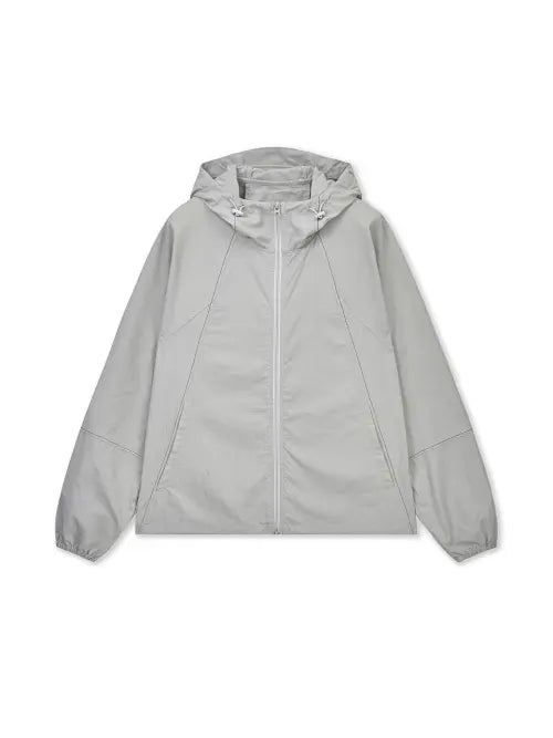 [MATIN KIM] BACK LOGO HOODY WIND BREAKER IN LIGHT BEIGE