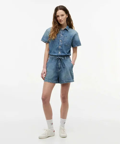 [TOMMY JEANS] TOMMY JEANS / 코튼 블렌드 데님 플레이수트 (T32G6NOP11TWT11A5)