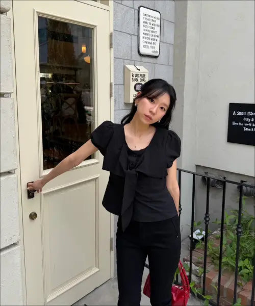 [MIXXO] Bow Detail Blouse