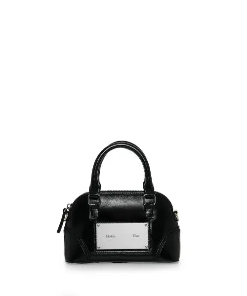 [MATIN KIM] CURVE ZIP MINI BAG IN BLACK