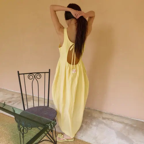 [OURSAALTY] Solenne Ballon Dress / Lemon