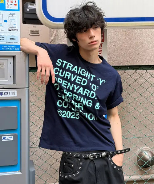 [OPENYARD(OY)] BOLD LETTERS TEE - NAVY